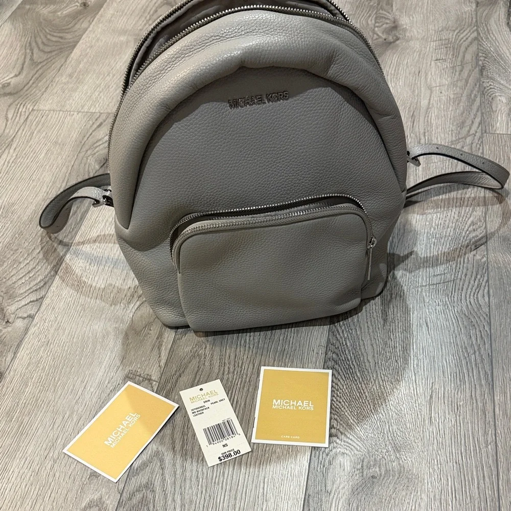 Michael Kors Light Gray Backpack - Picture 7 of 8